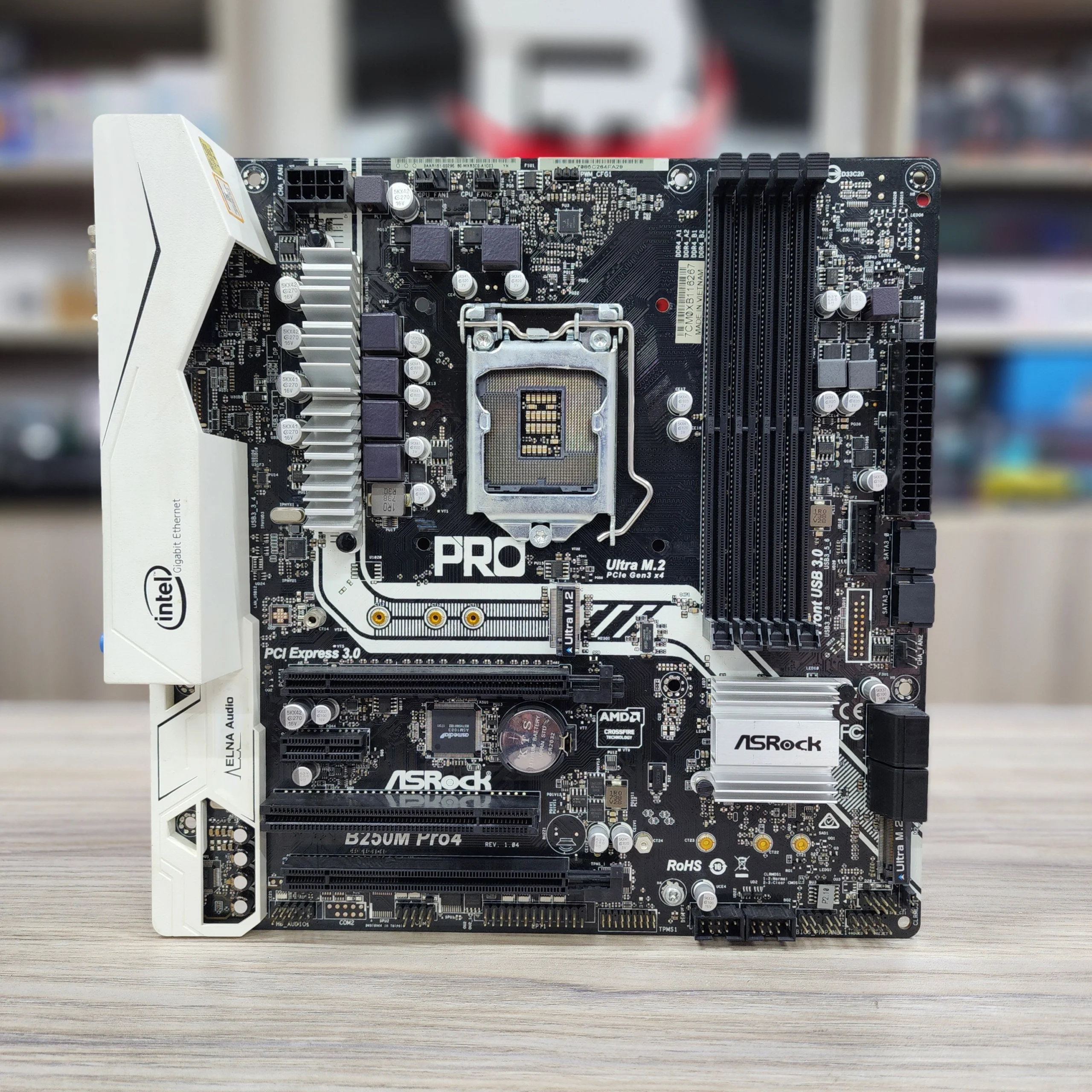 USED ASROCK B250M PRO4 4 RAM SLOT GAMING MOTHERBOARD